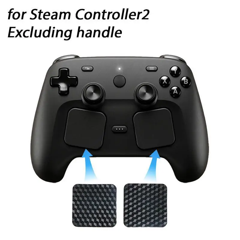 2pcs Touchpad Stickers For Steam Controller 2 Carbon Fiber Textured Enhanced Texture Protection Stickers For Steam Controller 2