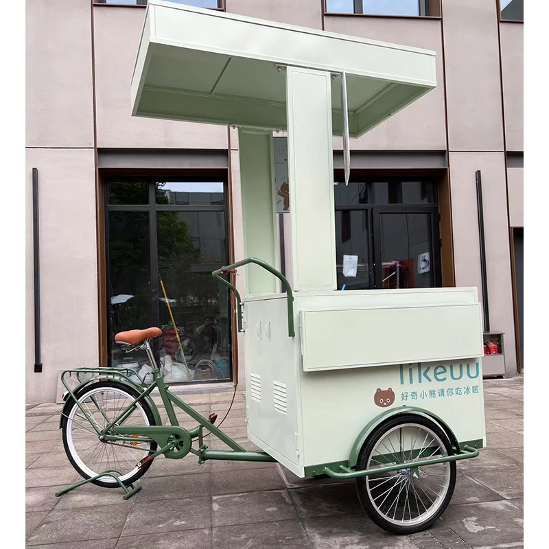 Internet celebrities upside down donkey decoration mobile coffee milk tea stall night market tricycle