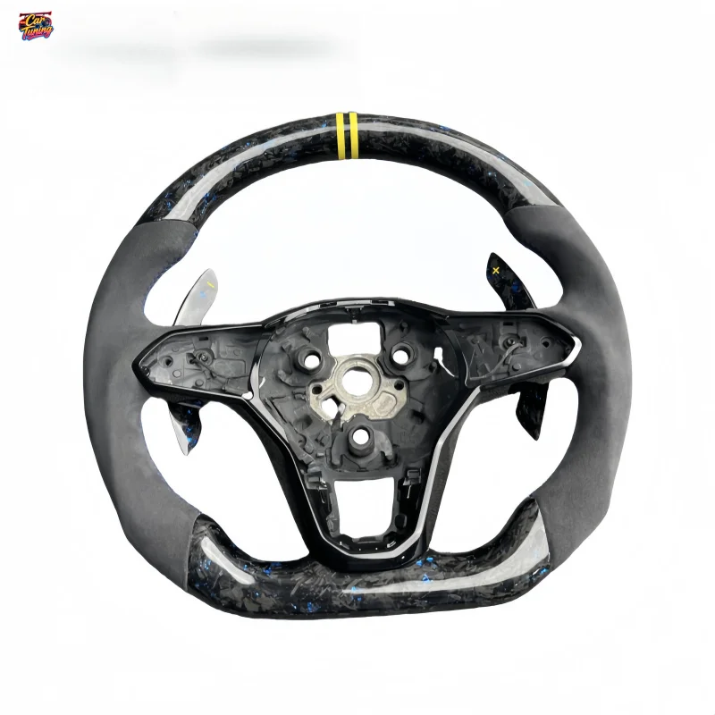 Forged Carbon Fiber Steering Wheel for Volkswagen Golf 8 GTI MK8 Performance Interior Upgrade