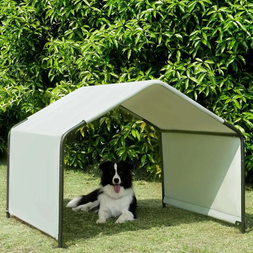 

Outdoor Pet Shelter, Waterproof Roof & Ground Nails, for Large Medium Dogs, Cats, Livestock