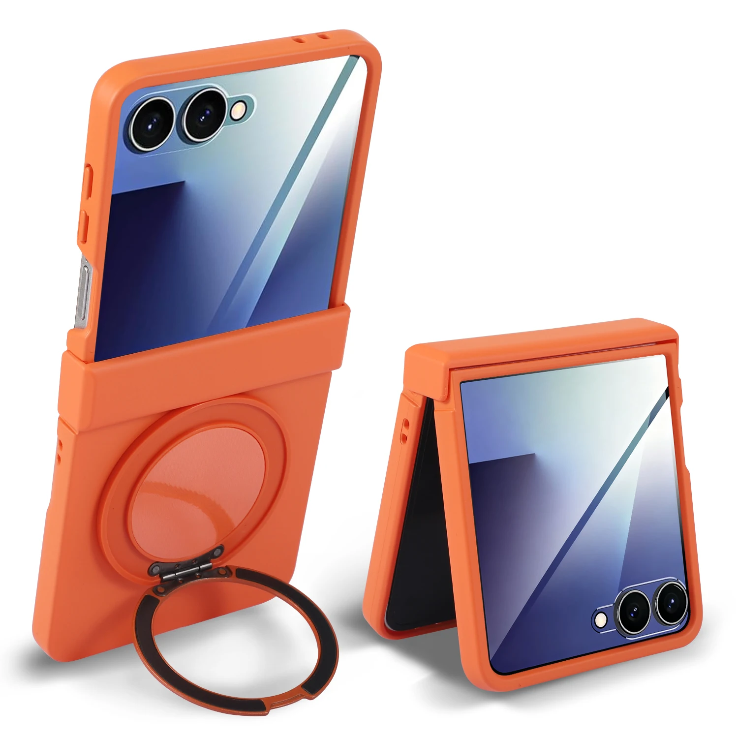 

Чехол для Samsung Galaxy Z Flip 7, жесткий ПК с подставкой-держателем, магнитный защитный чехол для задней панели Samsung Z Flip7, чехол для телефона