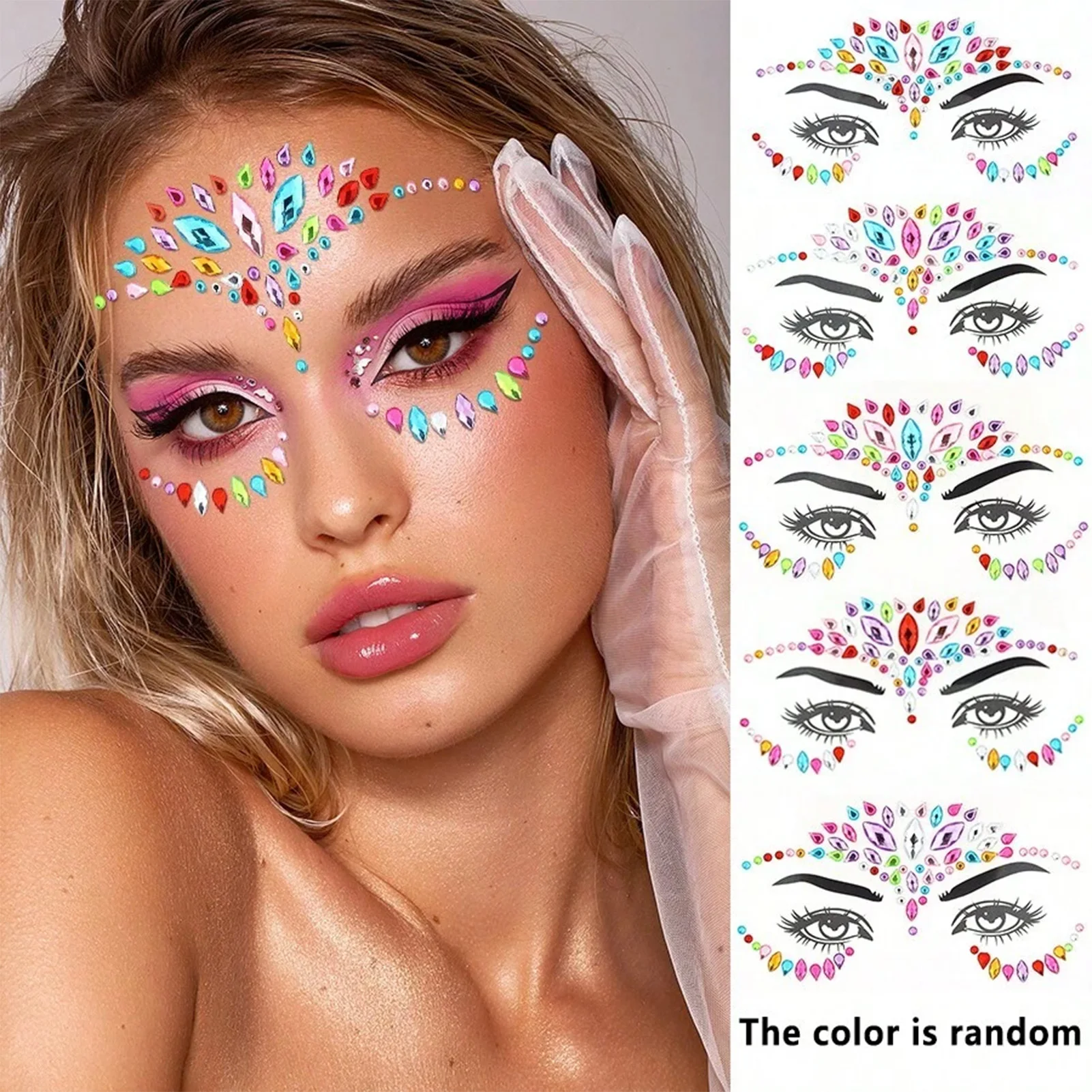 

Татуировки для лица и глаз, наклейки, долговечные временные украшения для вечеринок, татуировки для праздничных вечеринок, аксессуары