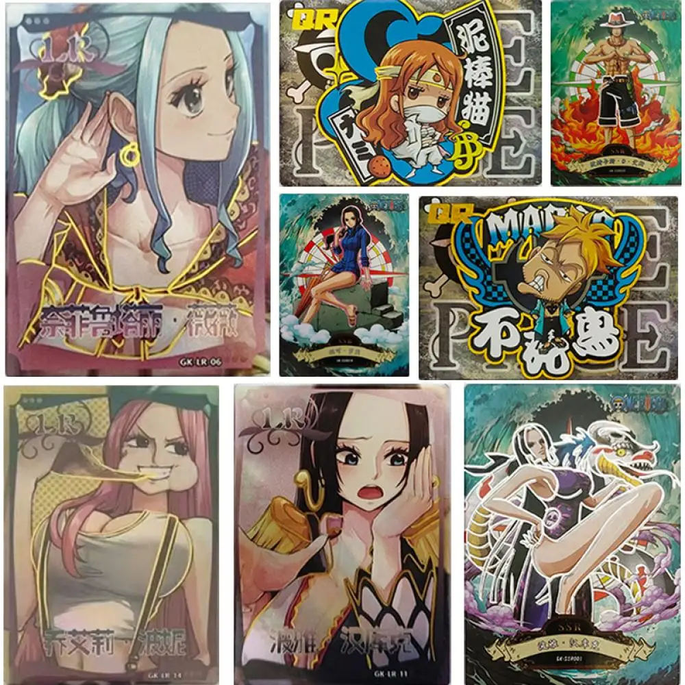 

Anime LR QR SSR series Yamato Portgas D Ace Roronoa Zoro Boa Hancock Nefeltari D Vivi collection card Christmas birthday gift