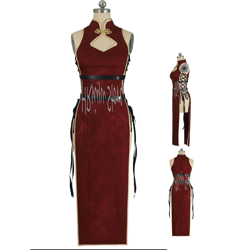 

Anime cos Erza Scarlet Cosplay Costumes Women Chinese Style Cheongsam chi-pao Dresses Outfit Halloween Party Sets