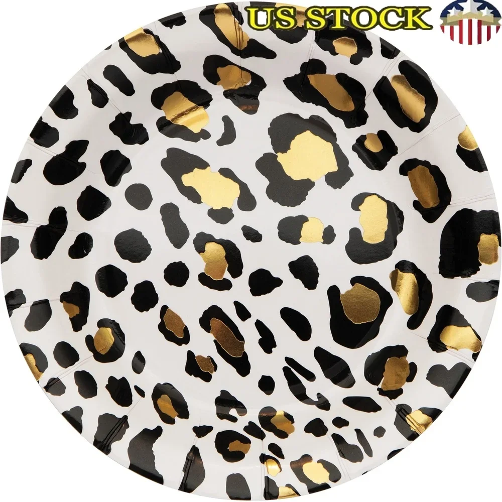 

Leopard Dessert Plates 7 Inch Disposable Paper Plates 24 Count Sturdy Plates Party Supplies Tableware Events Celebrations