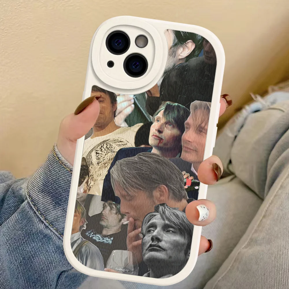 Cool Graham Hannibal Mads Mikkelsen Phone Case Hard Leather For iPhone 14 13 12 Mini 11 14 Pro Max Xs X Xr 7 8 Plus Fundas