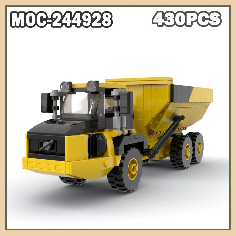 

MOC-244928 Articulated Dump Truck Building Blocks Stocking Steam Train Parts Urban Transport Vehicles Sets Toys 430PCS