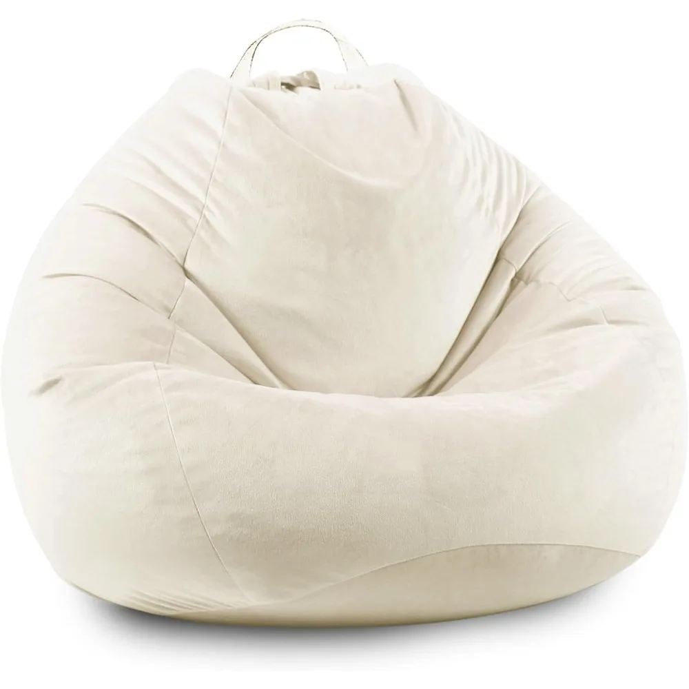 

LPMOERA Stuffed Animal Storage Bean Bag Chair Cover (No Filler) Zipper Soft Fuzzy Fluffy Stuffable Bean Bag Cover for Organizing