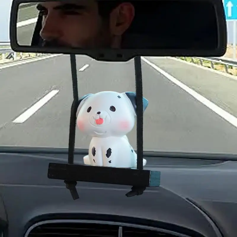 Bonito adorno oscilante para coche, adorno oscilante de resina para cachorro, adorno para coche, colgante de Animal de aspecto retrovisor para camión para evitar el aburrimiento