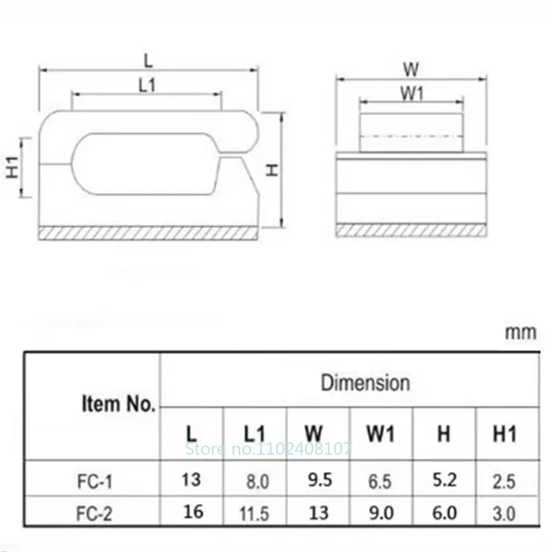 Black/White Self-adhesive Cable Clamp Wire Tie LED Strip Light Mounting Clip Connector Cord Table Desk Management Clip FC-1 FC-2