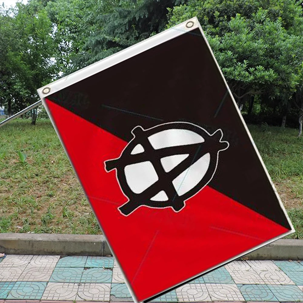 custom 60x90cm Anarchy We Are Anonymous Anarchist Flag 3x5ft Banner
