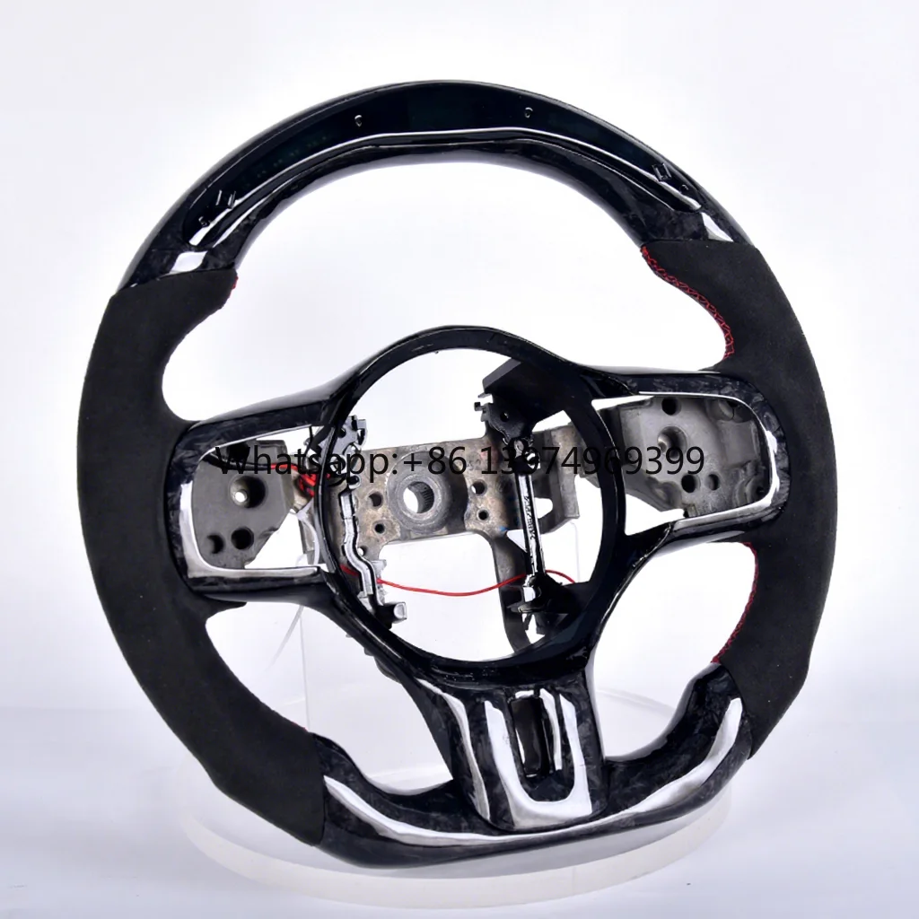 Custom Forged Carbon Fiber LED Racing Display Steering Wheel for Mitsubishi EVO