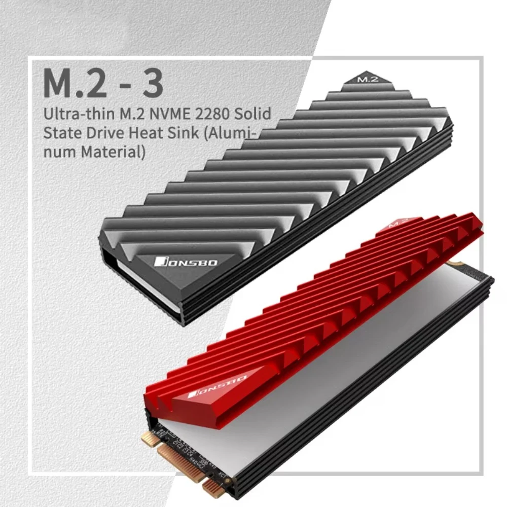 M.2 SSD NVMe Heat Sink 2280 Solid State Hard Disk Aluminum Heatsink With Thermal Pad Ultra Thin PC Cooling Accessories