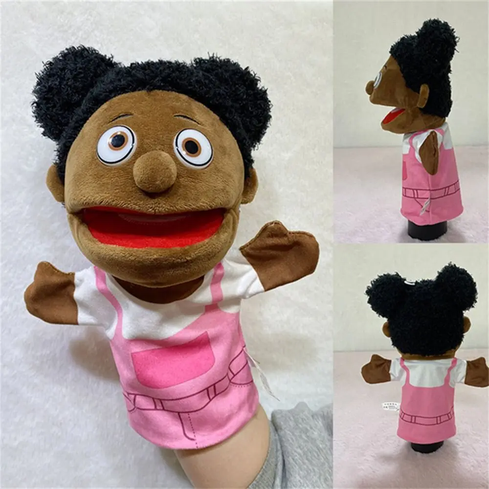 Teaching Cognition Plush Toys Black Skin African Hand Toy Hand Puppet Finger Dolls Finger Puppets Plush Hand Puppet