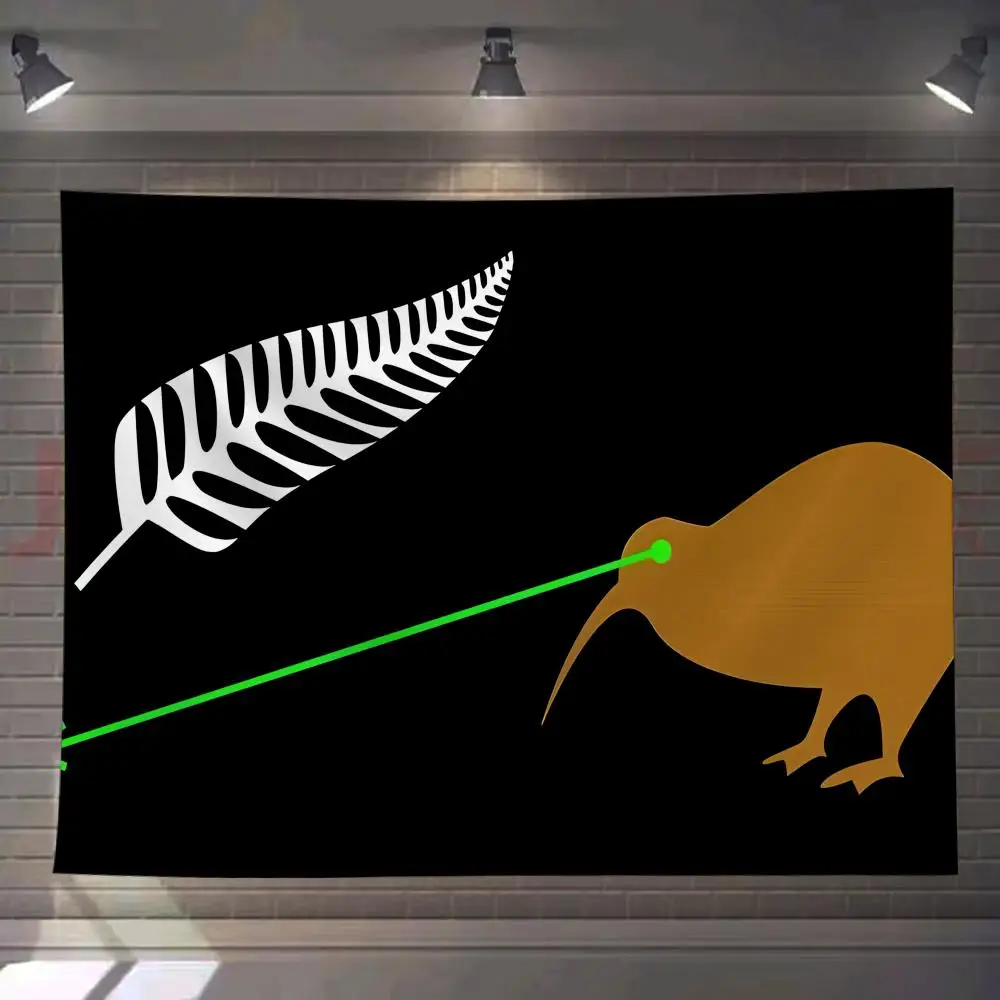 

New Zealand Kiwi Flag Tapestry Custom Living Bedroom Party Dormitory Interior Wall Bohemian Decoration Attached Clip