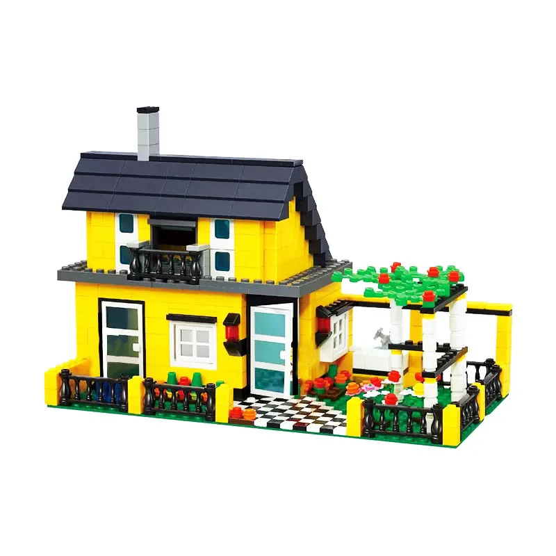 ชุดตัวต่อบล็อกสร้างบ้านวิลล่า รุ่นสร้างสรรค์ DIY ปี 2026 ของเล่นประกอบเอง ของขวัญวันเกิดสำหรับเด็กชายและเด็กหญิง ตกแต่งบ้าน