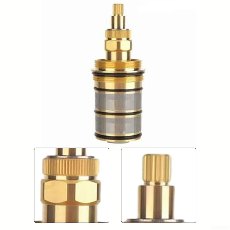 

ABKU-Термостатический смеситель, Душевой клапан, Сменный термостатический картридж из латуни, Сменный термостатический термостат 20-48 градусов Цельсия