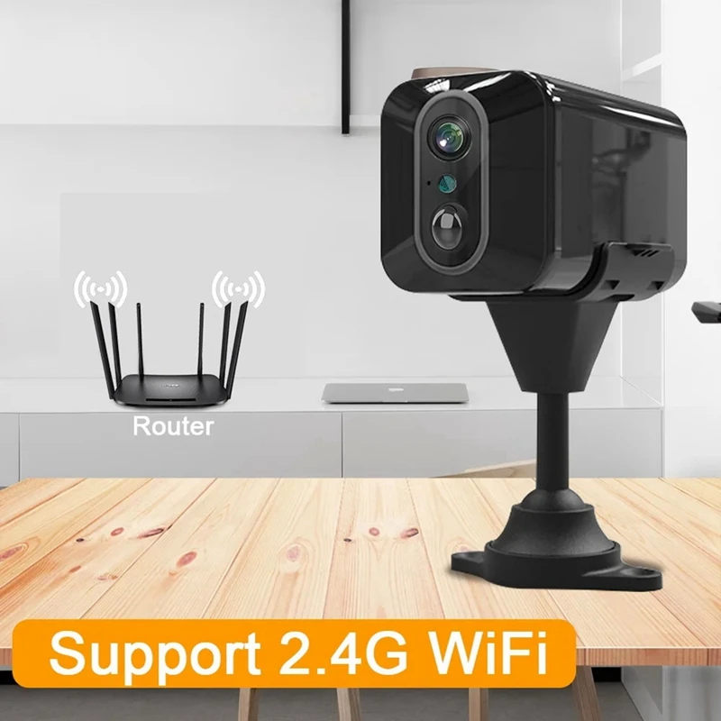 ミニcctv監視カメラ,バッテリー内蔵,モーション検出,屋内セキュリティ,SIMカード,wifi,v380 pro,耐久性