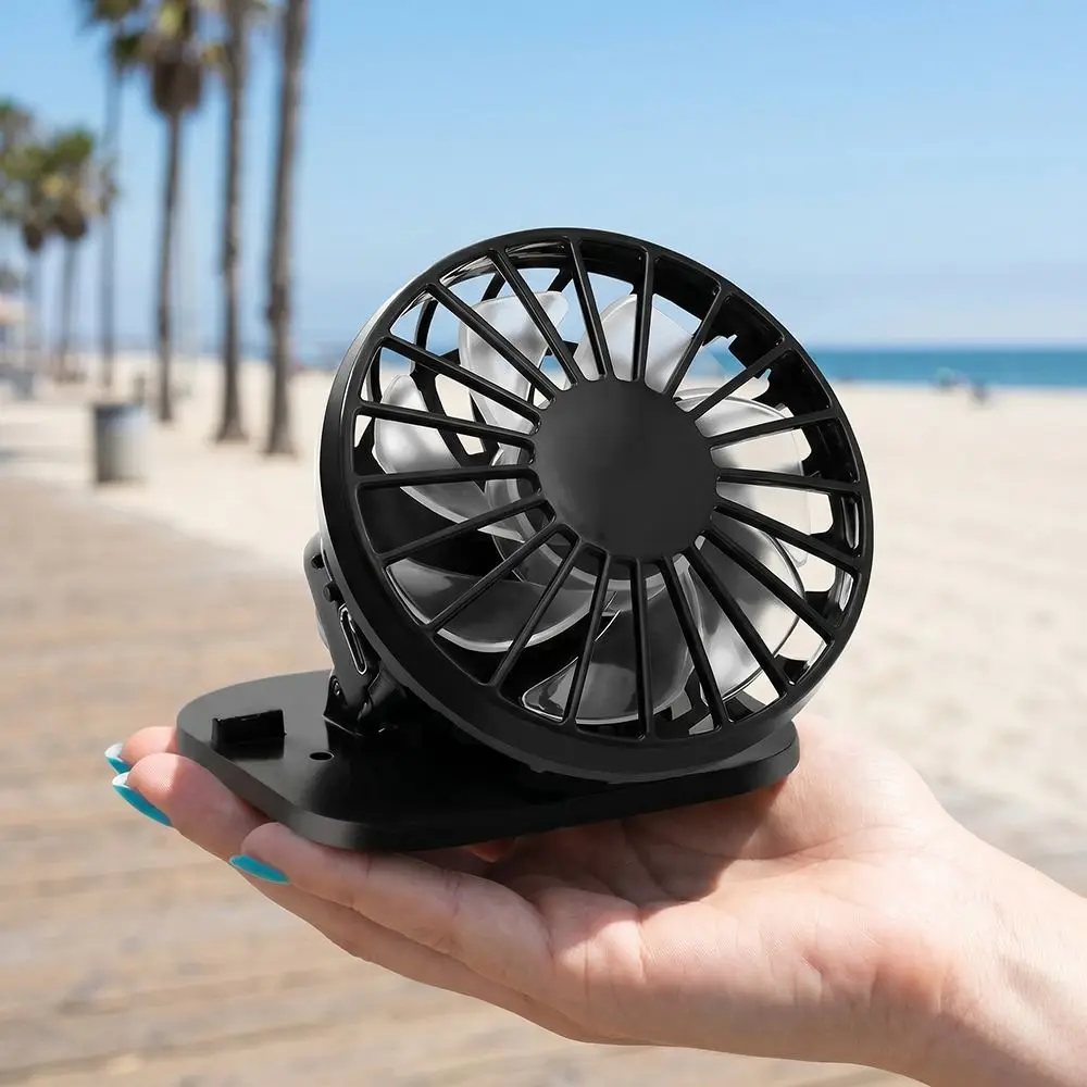 Multi-function Portable Mini Solar Powered Fan Solar Powered Rechargeable Cooling Fan Lightweight USB Charging Hat Fan Camping