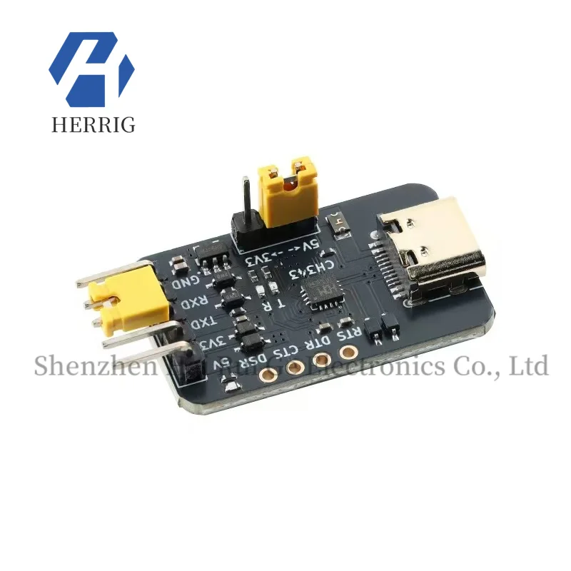 

CH343 USB-to-TTL module, USB-to-serial module, 6Mbps high-speed communication, microcontroller downloader