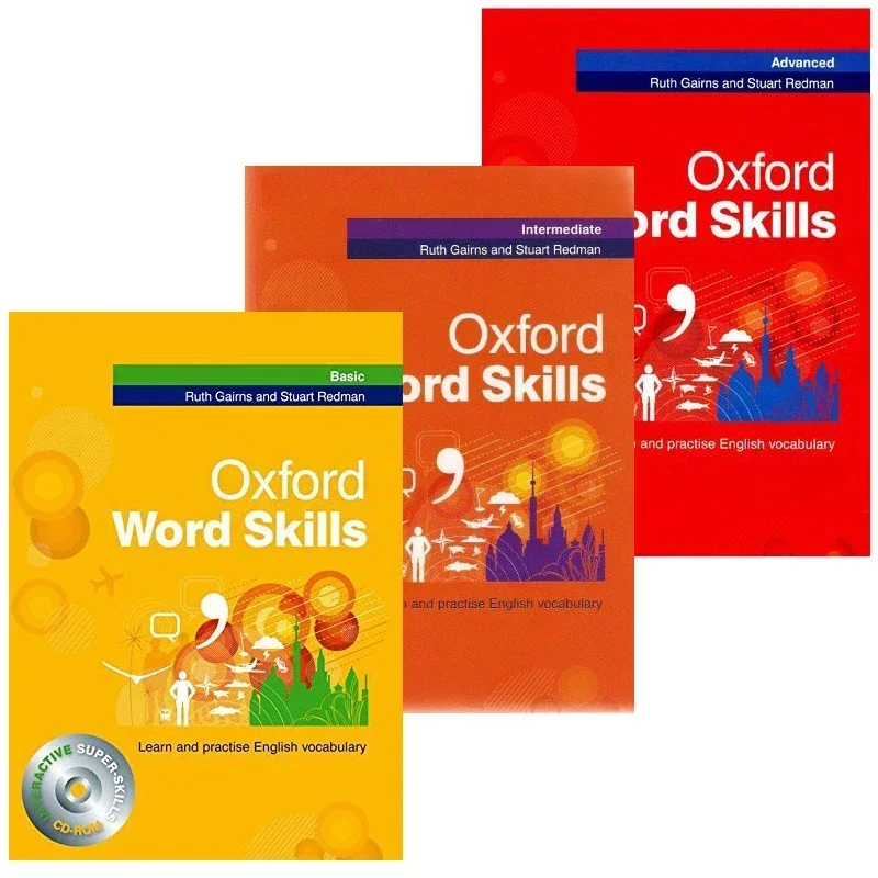 Full Color Oxford Word Skills Basic / Intermediate / Advanced Learn and Practise English Vocabulary Textbook Workbook