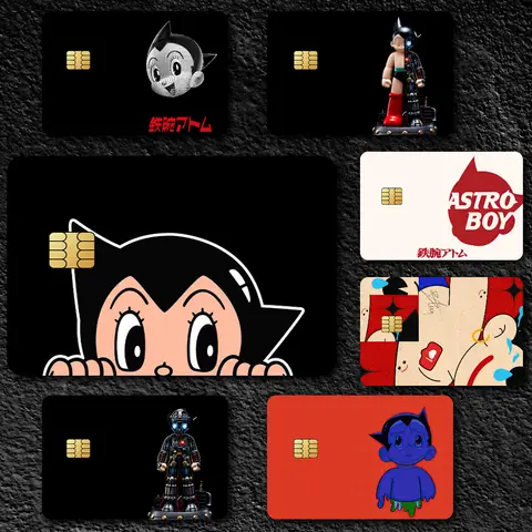 아스트로 보이 포스터 패션 방수 스크래치 패턴, 새로운 스티커 장식, 카드 커버 4 개