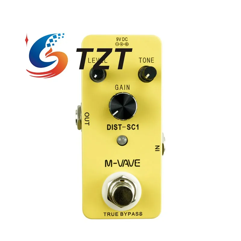 TZT Distortion-SC1 High Performance Electric Guitar Pedal DC 9V 5mA Adapt to Wide Range of Music Types