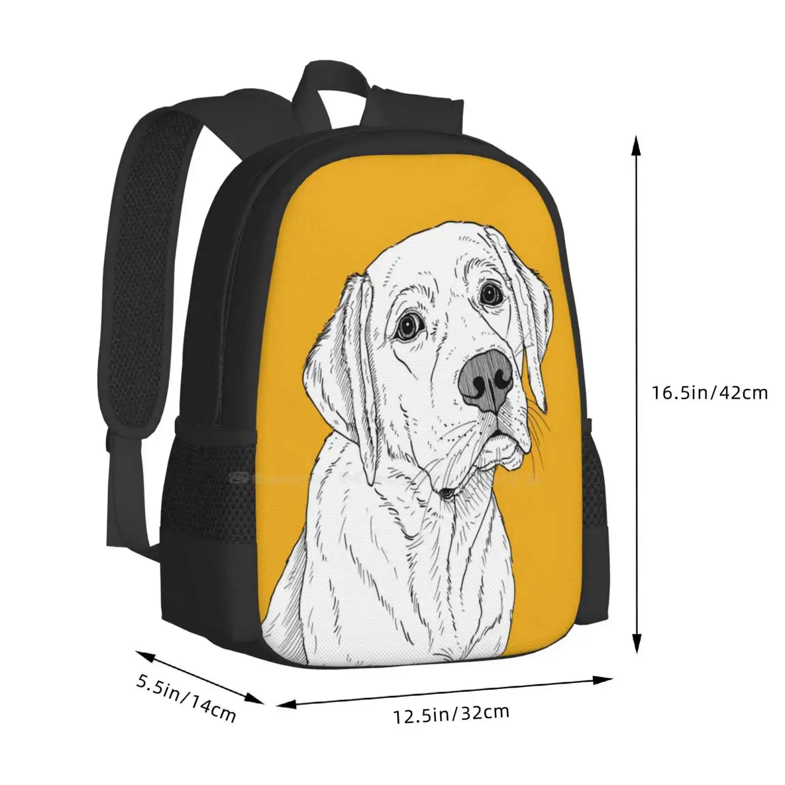 Labrador Dog Portrait Hot Sale Backpack Fashion Bags Labrador Dogs Dog Lovers Dog Portrait Pet Portraits Animals Animal Lovers