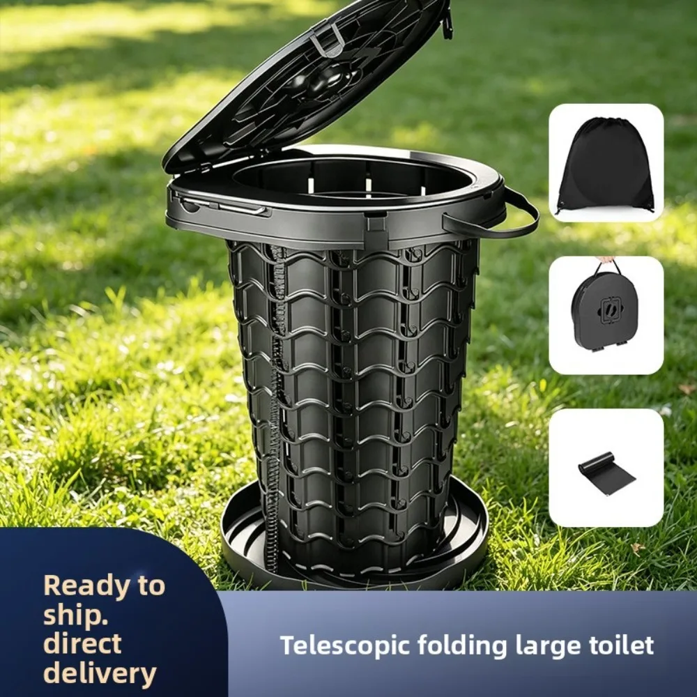Children's Adult Portable Travel Folding Toilet Urinal Mobile Seat for Camping Hiking Long-distance Travel Outdoor Supplies