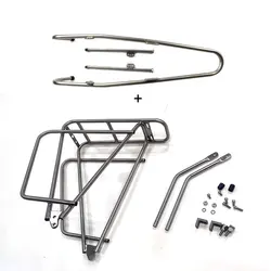 Rear Luggage Rack and Front Rack for MTB Road Bicycle, Titanium Bike Accessories