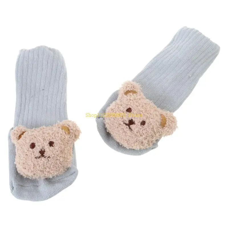 Cartoon Bear/Rabbit Floor Socks Prewalker Socks Toddler Socks Baby Accessories J0MF