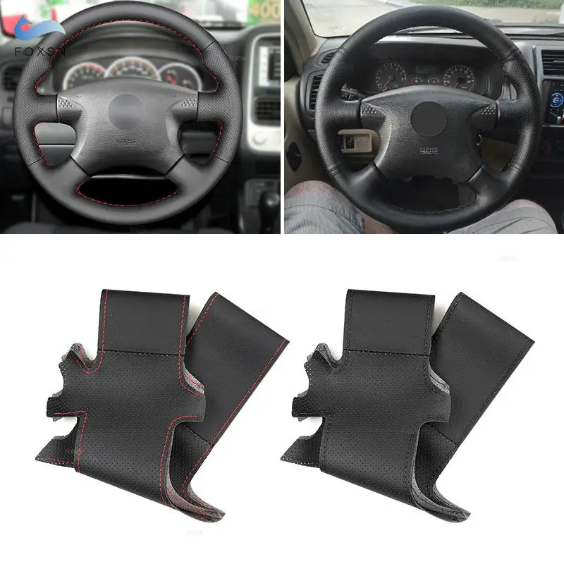 For Nissan Almera N16 X-Trail T30 Primera P12 Terrano 2 Pathfinder Paladin For Renault Samsung Car Steering Wheel Leather Cover