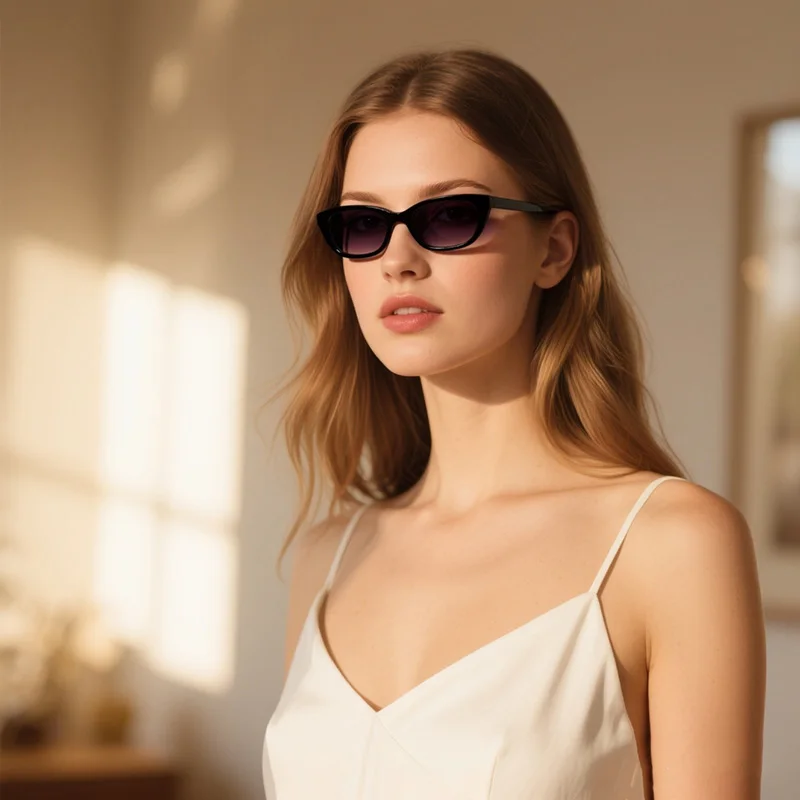 ChicOptix 레트로 타원형 선글라스 여성 및 남성용 90년대 빈티지 소형 프레임 선글라스 브랜드 디자이너 캐주얼 심플 안경 UV400