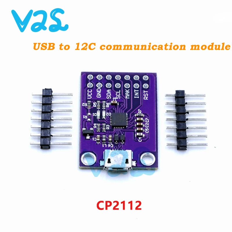 1pcs-10pcs CP2112 Debug Board USB to SMBus I2C Communication Module 2.0 MicroUSB 2112 Evaluation Kit for CCS811 Sensor Module