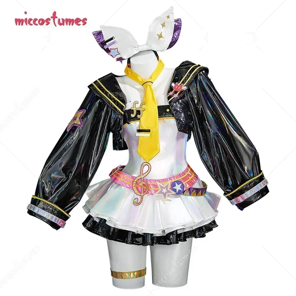 Miccostumes Unisex Anime Rin Cosplay Costume Top Vest Set and Pants with Tie Halloween Cosplay Costumes