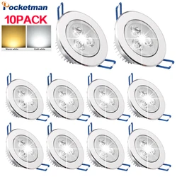 10 sztuk/partia Led Downlight 9W 12W 15W 220V 110V LED lampy sufitowe punktowe wpuszczane W dół żarówki do domu