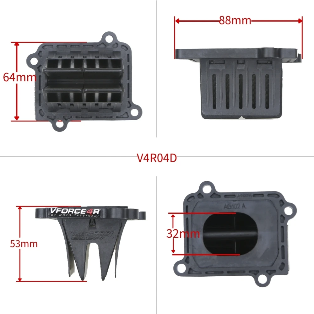 V4R04 V-Force Motorcycle Reed Valve Vforce 4 Carbon Fiber For Yamaha Banshee 350 RX135 RXZ135 YZ125 DT175 RD350