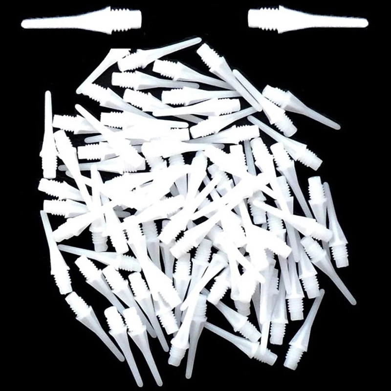 100 Pcs White Darts Soft Tip Points Darts Parts Accessories X6M0