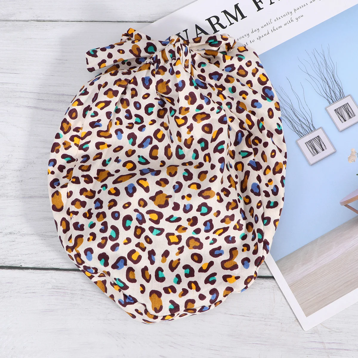 

Dust Cap Beauty Spa Nurse Working Hat Refreshing Beautiful Doctor Leopard Printing