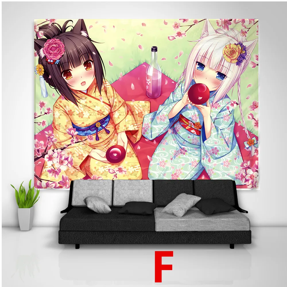 Nekopara Vanilla Chocola Wall Art Canvas Wall Posters Kids Room Decoration Pictures Posters Aesthetic Canvas Painting No Frame