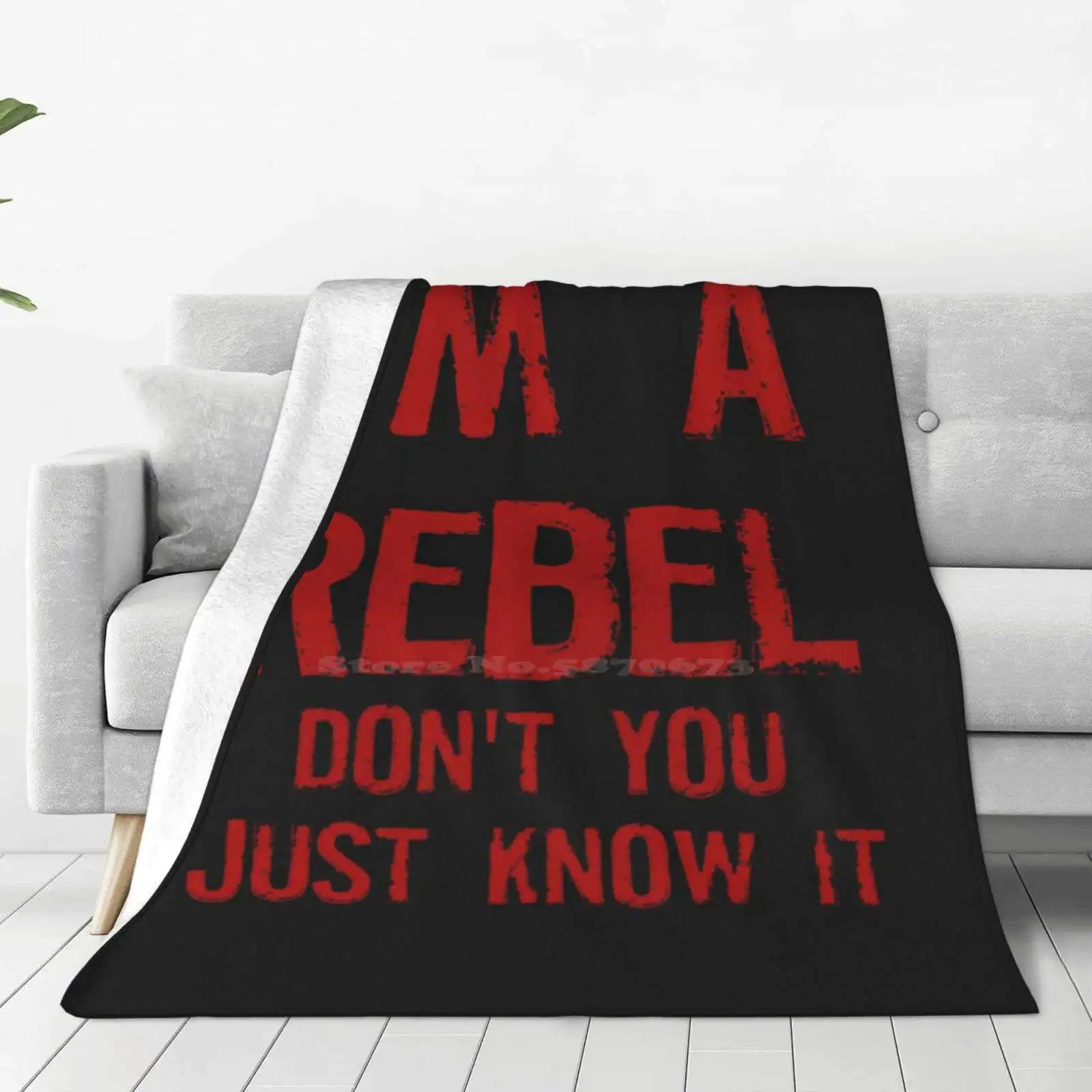 I'M A Rebel Creative Design Comfortable Warm Flannel Blanket Accept Udo Heavy Metal And Roll Hard Loud Fast Power Rebellion