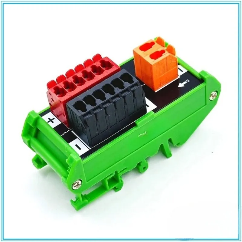 New Multi-circuit Power Line Splitting Junction Box 1IN 6OUT DC AC Dual Polarity Shared Terminal DIN Rail Mount Power