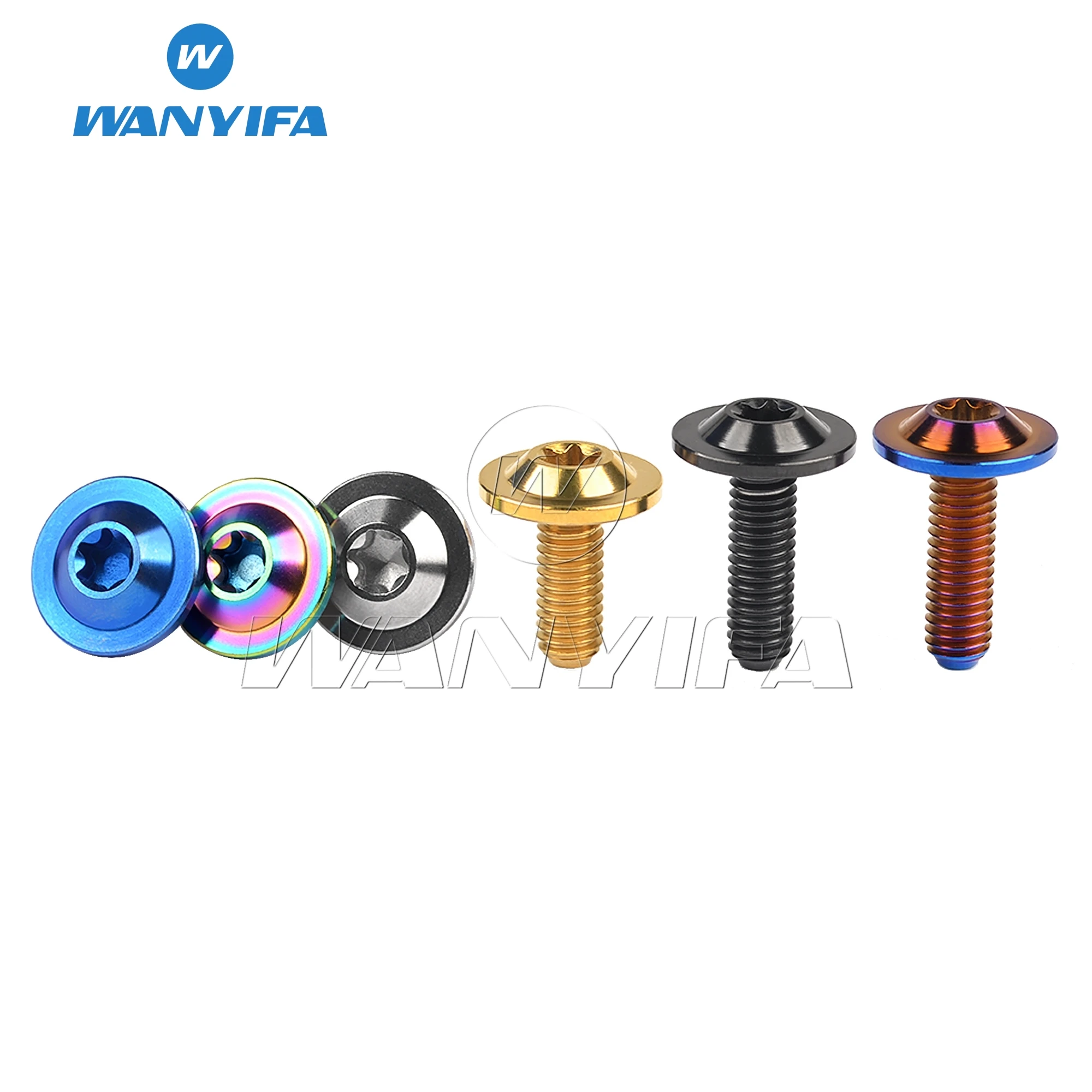 Wanyifa Titanium Bolt M6X10 15 20mm T30 Torx Head Screw for Motorcycle Fastener