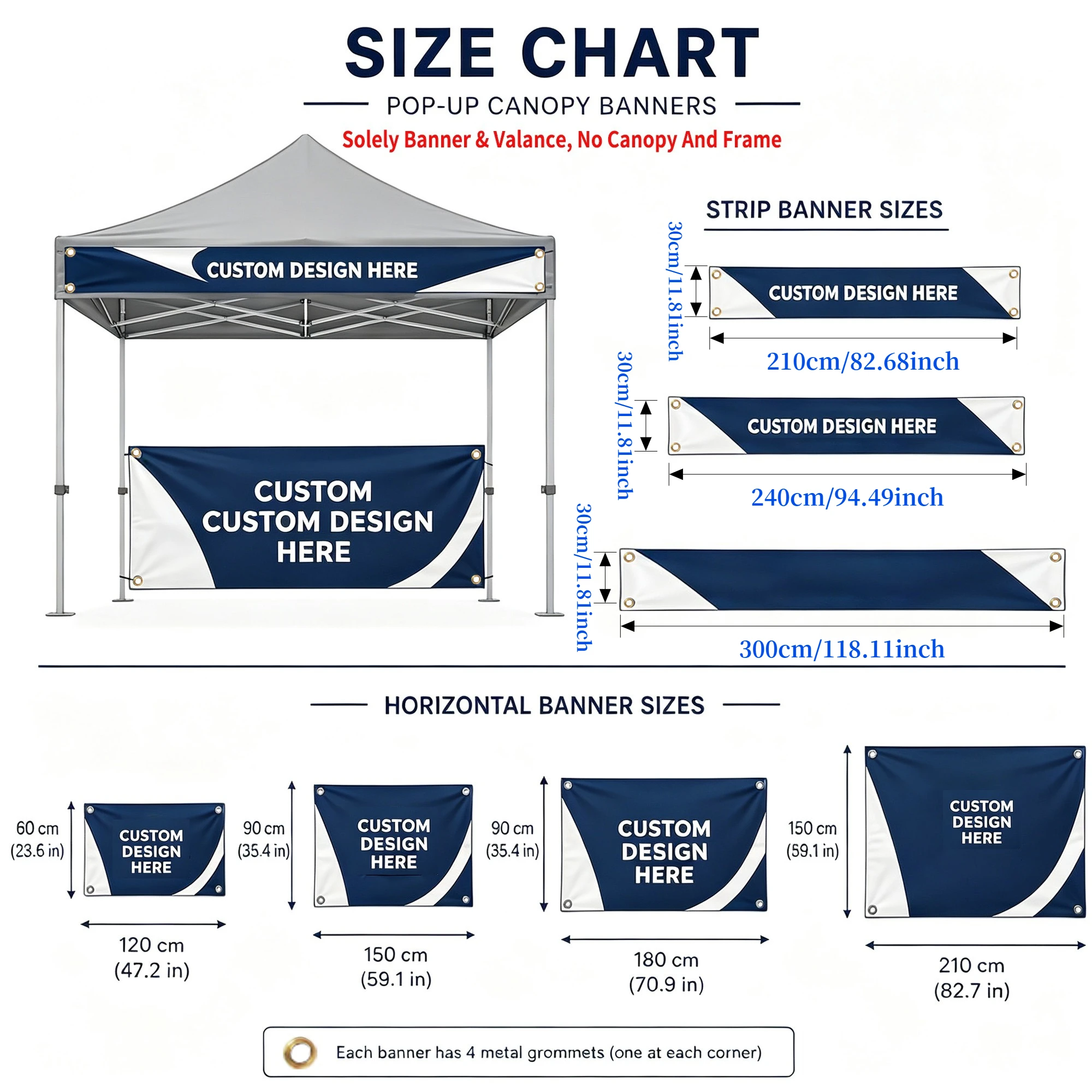 1pc Custom Polyester Tent Banner, Ideal for Business Trade Shows, Markets And Vendor Booths, Venue Decor( No Canopy And Frame)