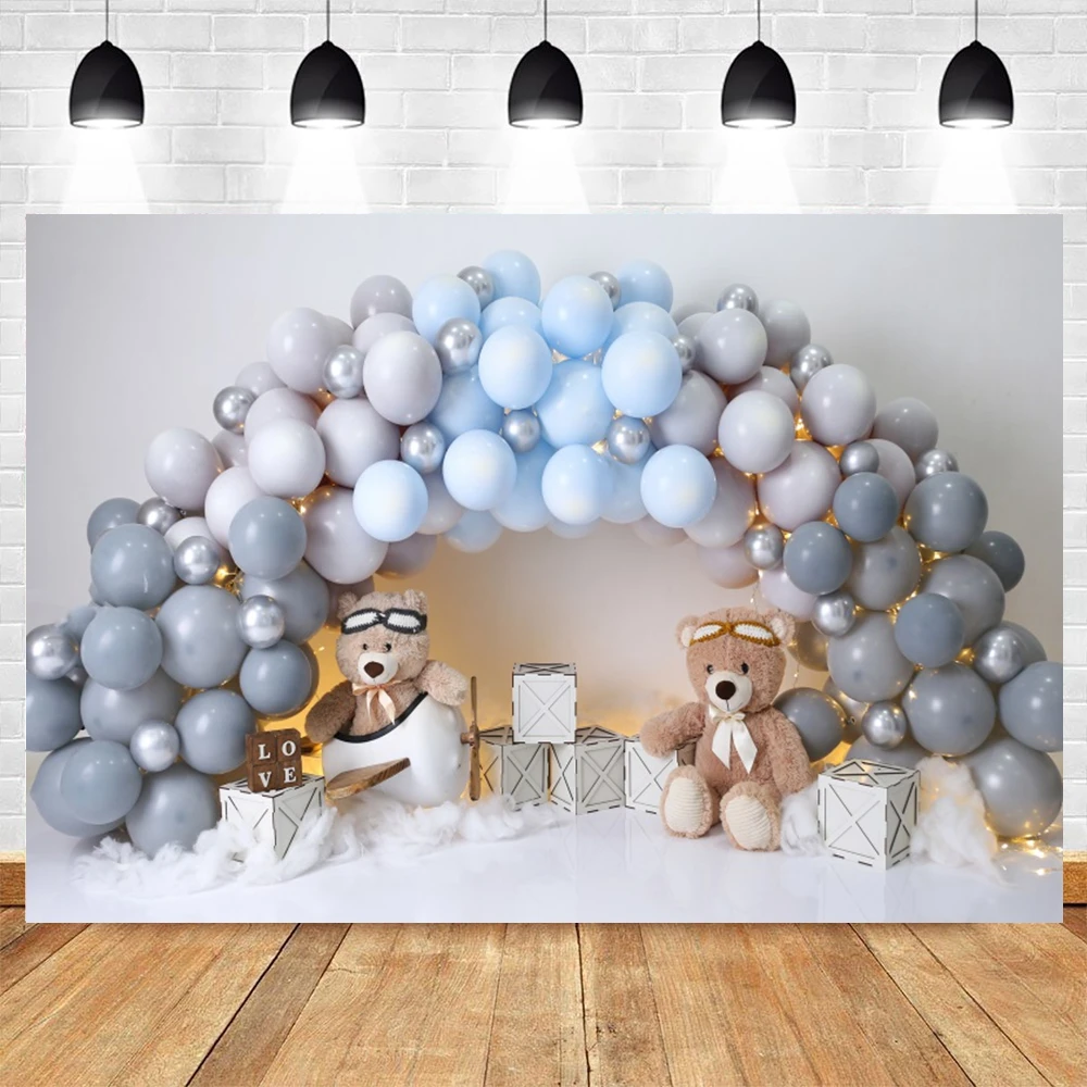 Fotografia noworodka Baby Shower tło dekoracyjne dziewczynka Boy 1. Tort urodzinowy rozbija tło strony Studio fotograficzne rekwizyty zdjęciowe