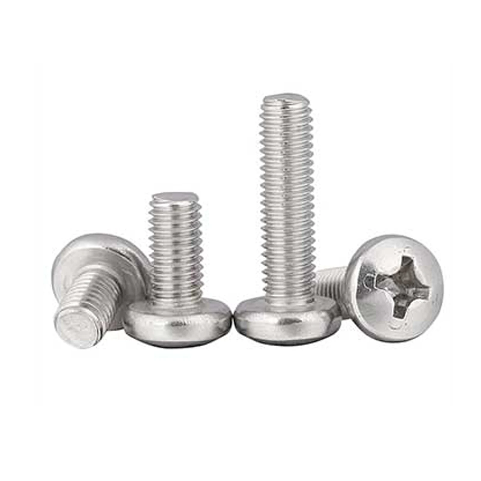 50pcs/lot US Fine Thread UNF 00#-90 0#-80 304 A2-70 Stainless Steel Cross Recess Round Phillips Pan Head Screw Bolt