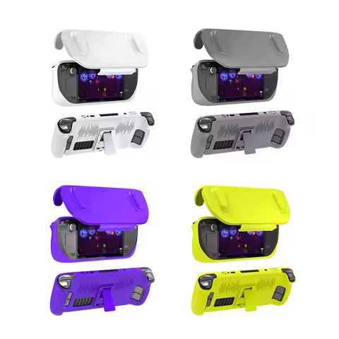 TPU Console Case Replacement Full-cover Console Cooling Shells Detachable Front Cover with Bracket for Steam Deck