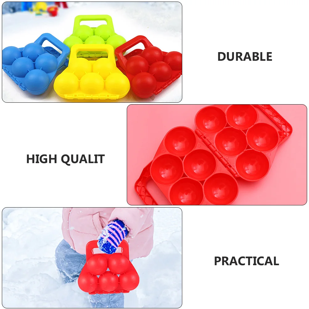 4 stks Clip Speelgoed Kinderen Winter Plezier Sneeuw Speelgoed Draagbare Fight Tool Plastic Druk Zand Schimmel Strand Speelset Spel