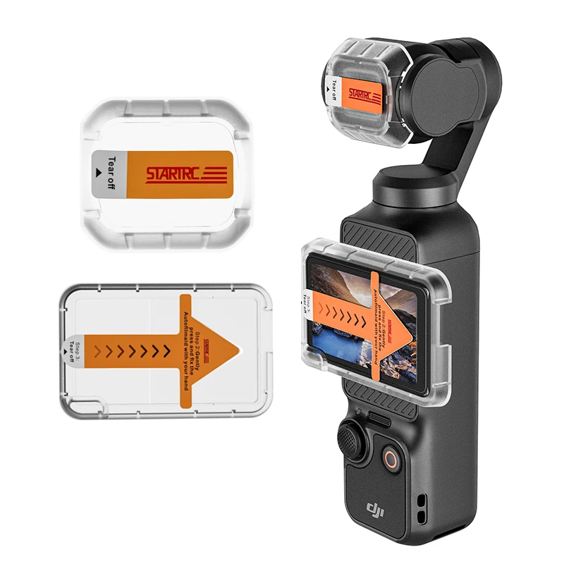4pcs 2Sets 9H Glass Films Dust-free Warehouse Tempered Film for DJI Pocket 3 Screen Protector For Osmo Pocket 3 Camera Accessory