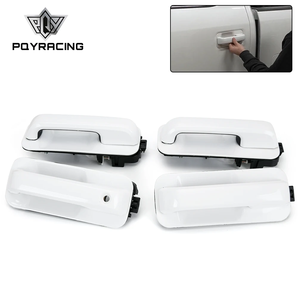 4PCS Pearl White Door Handle Set Front & Rear For Ford F150 Pick-up Truck FL3Z1522405AA JC3Z2522404AA JC3Z2626605AA